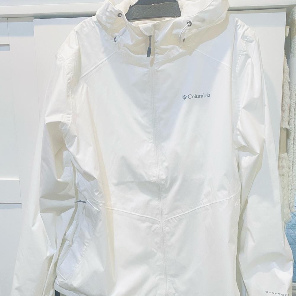 Columbia Women's Omni-Tech Snow White Hooded Jacket, Size XL✨BRAND NEW✨